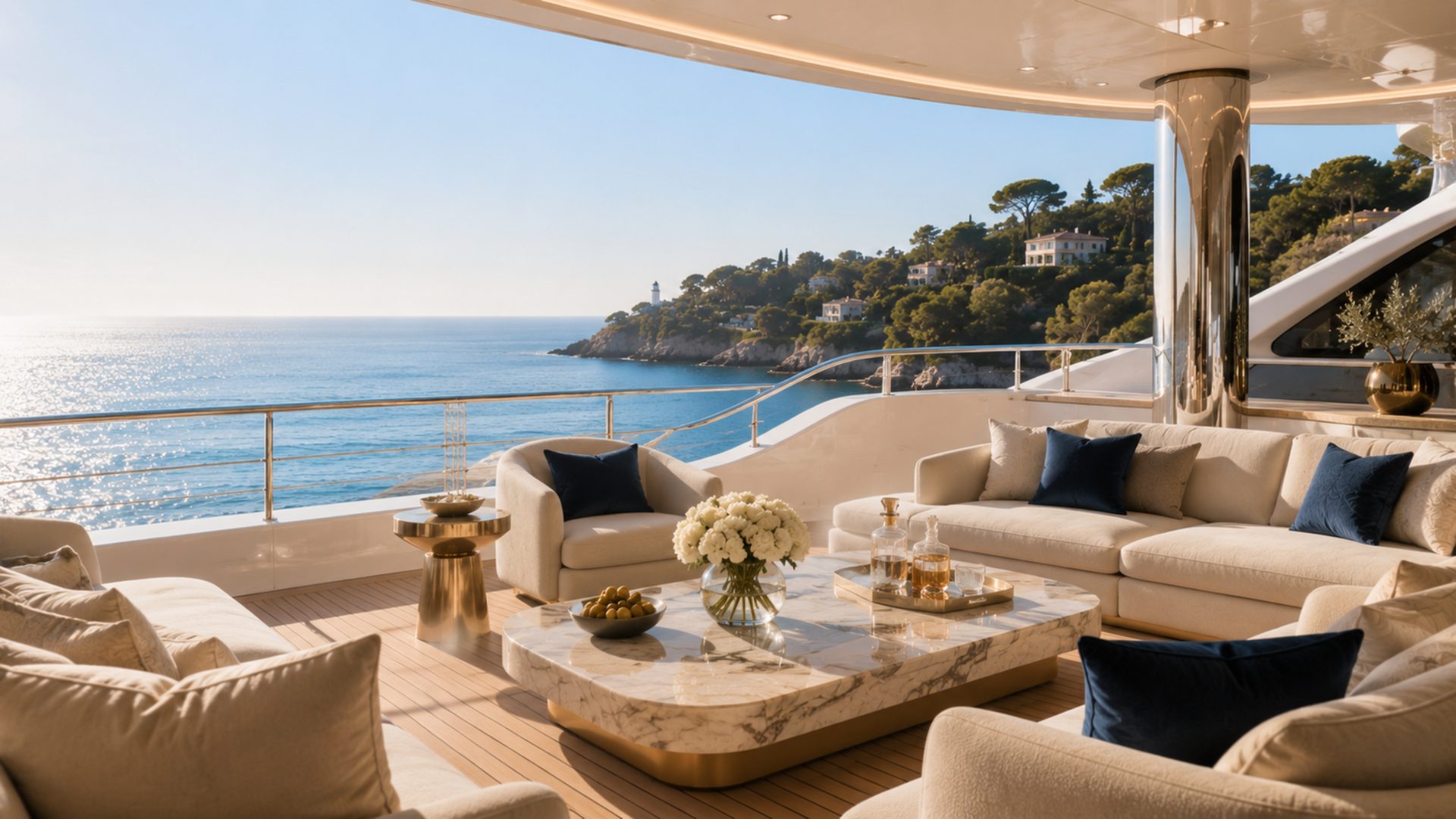 Monaco, marina, yacht ou détail service premium.